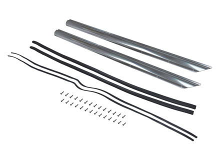 Side Sill Mouldings + Rubber Seals. Set of 2 Porsche 911 1969-73 - 90155910553, 901.559.105.53, 901 559 105 53 90155910653, 901.559.106.53, 901 559 106 53 9999111984B, 999.911.198.4B, 999 911 198 4B - CB.022.001, 9388, 1686500506