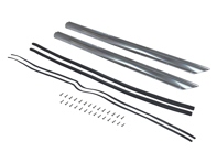 Side Sill Mouldings + Rubber Seals. Set of 2 Porsche 911 1969-73 - 90155910553, 901.559.105.53, 901 559 105 53 90155910653, 901.559.106.53, 901 559 106 53 9999111984B, 999.911.198.4B, 999 911 198 4B - CB.022.001, 9388, 1686500506