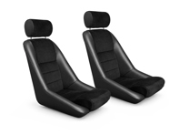 Sedili avvolgenti Nürburgring, neri/velluto a coste, SET DI 2. Porsche 356 / 911 / 912 1950–89