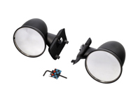 Aluminium bullet mirror - Flag mount, in Satin Black. Porsche 911 1975-1988 - 91173101310, 91173101410, 96473190101, 96473190100, 90173111100 - BulletDriveBlack_FLAG, BulletPairBlack_FLAG