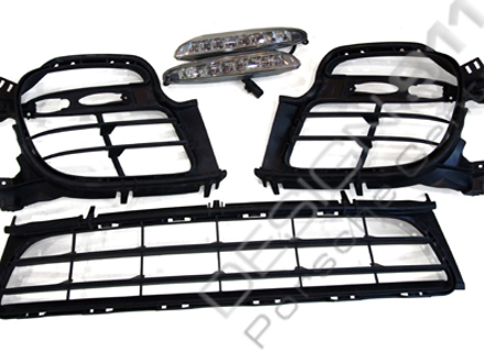 Inserciones de parachoques delantero y luces para 997505997028 GT2 LOOK