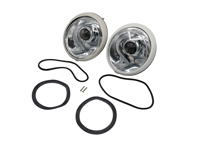 Kit conversione faro LED LHD con riflettore cromato e lenti trasparenti. Porsche 911/964 - 91163102400, 91163111300, 90163110100 - EL13 CR.RCL.BLK, EL13 CR.RCL.CR, EL13 CR.RCL.PR