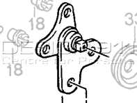 Mounting for push-button. Porsche 911 / 964 / 993 - 91153107503, 91153107502, 91153107603, 91153107602