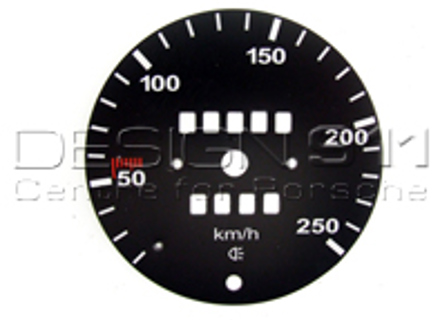 Speedo Scale for Conversion from miles to km/h (250 KM/H)for Porsche 911 69-74 (250KM/H) - 91164150100, 911886-02 Speedo Scale for Conversion from miles to km/h (250 KM/H)for Porsche 911 69-74 (250KM/H) - 91164150100, 911886-02