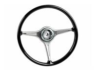 Steering Wheel, Black 420mm without Horn Push. Porsche 356B / 356C - 64434708405 - 1645500600