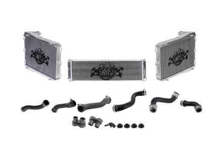 适用于保时捷 997.1 GT3 的铝制水冷散热器及软管套装（3 件）。 - 99710613102, 99710613103, 99710613202, 99710613203, 99610603773, 99610603775 - 7047, 7048, 7053