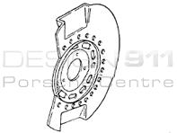Piastra di copertura del disco freno ANTERIORE. Porsche 964 RS - 96435180380, 96435180480 Piastra di copertura del disco freno ANTERIORE. Porsche 964 RS - 96435180380, 96435180480
