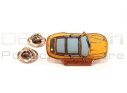 Pin Badge 'Porsche 993 Targa - Sportfahrschule' Naranja