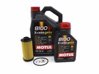 Oil filter service kit with drain plug & MOTUL 8100 X-CESS GEN2 5W-40 for Porsche 718 (982) Boxster / 718C (982C) Cayman - 9A210722500, 99970768540, 0PC115466