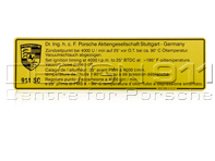 Sticker Set Ignition Timing At 4000 RPM. Porsche 911 - 93000651001 Sticker Set Ignition Timing At 4000 RPM. Porsche 911 - 93000651001
