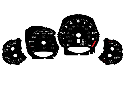 Juego de carátulas, KMH. Porsche 991.2 GT3 Juego de carátulas, KMH. Porsche 991.2 GT3