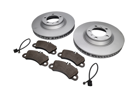 FRONT Brake Pads and Brake Disc Package. Porsche Cayenne 9YA Disc size 350mm x 34mm - 9Y0615301, 9Y0615302, 9Y0698151T, 9Y0907253E FRONT Brake Pads and Brake Disc Package. Porsche Cayenne 9YA Disc size 350mm x 34mm - 9Y0615301, 9Y0615302, 9Y0698151T, 9Y0907253E