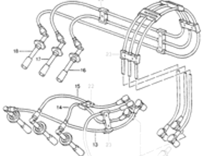 Ignition HT Lead Cable. Porsche 965 3.3L Turbo - 96560206008, 96560206009, 96560206010, 96560206011, 96560206012, 96560206013