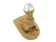 Gearshift leather in savanna beige with alloy grip. Porsche 986 Boxster - 98642498105S30, 98642498105 Gearshift leather in savanna beige with alloy grip. Porsche 986 Boxster - 98642498105S30, 98642498105
