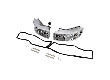 Achterknipperlichten METALEN behuizing, chromen reflectoren, SET VAN 2. Porsche 911 1968-1983 - 90163194100, 90163194200