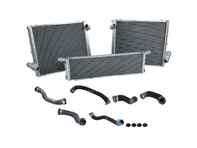 Radiador de aluminio para líquido refrigerante de agua y mangueras JUEGO DE 3. Porsche 992.1 / 992.1 turbo - 992121251, 992121251A, 992121252, 992121252A, 992121253A, 992121253B, 992121253C - 7241, 7242, 7243