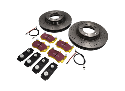 Pack Disque de Frein AVANT avec Plaquettes Sport EBC Porsche 997 C2 3.6L - 9963514XX04BRE, 99635141004, 99635140904BRE, 99635140904, 9963514XX04, DP41515R, 99635108901, 99761268001