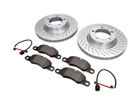 FRONT Brake Pads and Brake Disc Package. Porsche 981 Boxster S / Cayman S - 99735140101, 99735140201, 98135193904, 99160916500