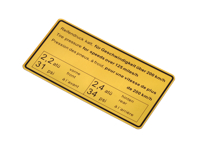 Sticker Tyre Pressure. Porsche 911 65-72 / 914 - 90100650700 Sticker Tyre Pressure. Porsche 911 65-72 / 914 - 90100650700