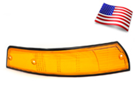 Lentille de clignotant avant, avec jante NOIRE. Porsche 911 1972-73 États-Unis - 91163194700, 91163194800, 14962, 14962/D, 149612/S Lentille de clignotant avant, avec jante NOIRE. Porsche 911 1972-73 États-Unis - 91163194700, 91163194800, 14962, 14962/D, 149612/S