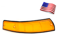 Indicator lens Front, with BLACK Rim. Porsche 911 1972-73 USA - 91163194700, 91163194800, 14962, 14962/D, 149612/S Indicator lens Front, with BLACK Rim. Porsche 911 1972-73 USA - 91163194700, 91163194800, 14962, 14962/D, 149612/S