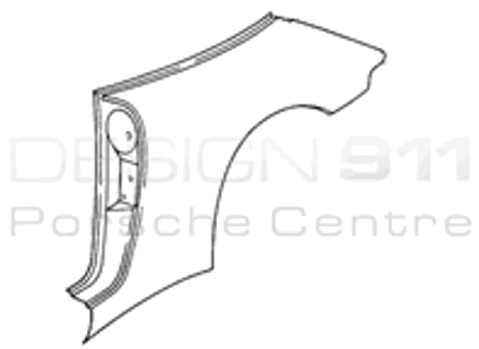 Hinterer 1/4-Platten-Turbo. Porsche 993 Turbo / C2S / C4S - 99350390102GRV, 99350390202GRV