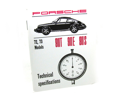 Technisches Datenbuch. Porsche 911 T/E/S 1972-73 - WKD422020