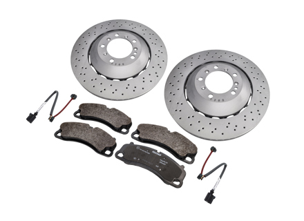 Juego de discos y pastillas de freno delanteros. Porsche 718 Boxster Spyder / 718 Cayman GT4 - 98135140581, 98135140681