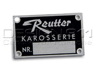 Distintivo Reutter, 'Karosserienummer'. Porsche 356 - PSP70110200, PCG70110200 Distintivo Reutter, 'Karosserienummer'. Porsche 356 - PSP70110200, PCG70110200