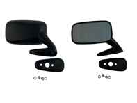 Door Mirror Kit Black. SMALL. Porsche 911 1970-73 - 91173101300, 91173101306, 91173101406, 91173101308, 91173101408 - MRS11.1.101 Black, MRS11.1.100 Black