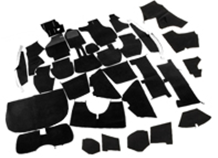 Jeu complet de moquettes intérieures pour Porsche 911 74-84 Targa LHD Jeu complet de moquettes intérieures pour Porsche 911 74-84 Targa LHD
