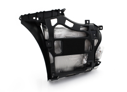 Achterbumper zijsteun met hitteschild. Porsche 997.2 C2 - 99750583103, 99750583203, 99750583105, 99750583205 Achterbumper zijsteun met hitteschild. Porsche 997.2 C2 - 99750583103, 99750583203, 99750583105, 99750583205