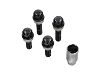 Radsicherungssatz (+7mm/+15mm länger). Schwarz beschichtet für Porsche - PAF009593, 971698030B, WHT004676A, WHT006978, 00004460291 Radsicherungssatz (+7mm/+15mm länger). Schwarz beschichtet für Porsche - PAF009593, 971698030B, WHT004676A, WHT006978, 00004460291