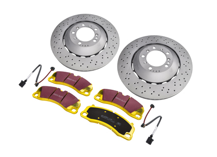 Kit de disques et plaquettes de frein sport avant. Porsche 718 Boxster Spyder / 718 Cayman GT4 - 98135140580, 98135140581, 98135140680, 98135140681, 9GT615301N, 9GT615302N, 99135194702, 99135194704, 9GT698151T, 9GT698151G, 99160918180, 9GT907637