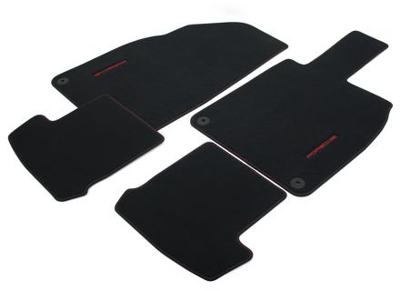 Floor mat set, Black / Carmine Red. Porsche 991 (911) GTS - RHD Right Hand Drive - 99155161307SMD, 99155161309SMD - 99155161309SMD Floor mat set, Black / Carmine Red. Porsche 991 (911) GTS - RHD Right Hand Drive - 99155161307SMD, 99155161309SMD - 99155161309SMD