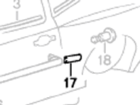 Modanatura sull'ala posteriore. Porsche 944 / 944S2 - 93155914100, 93155914200