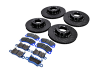 EBC Racing Zweiteiliges schwimmend gelagertes Bremsscheiben- und Bluestuff-Belag-Kit. Porsche 991 GT3 - P2DK046B, 99135240780, 99135240880, 99135294883, 99135140581, 99135140681, 99135194784, 99135140682 - DP52206NDX, DP52207NDX, SG2F013, SG2F019
