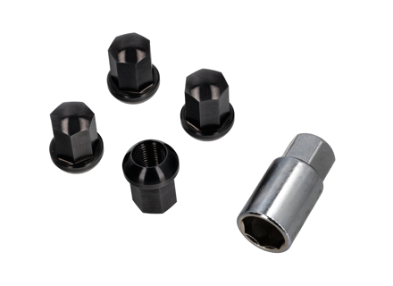 Antivols de roue avec clé, aluminium finition noire. Porsche 911 / 964 / 993 / 944 / 968 / 928 / 924 - 9210110S, 99336105700