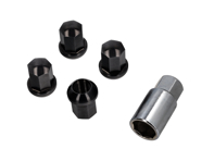 Radschlösser mit Schlüssel, Aluminium in schwarzer Ausführung. Porsche 911 / 964 / 993 / 944 / 968 / 928 / 924 - 9210110S, 99336105700