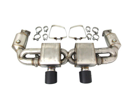 Sportauspuff VALVETRONIC Porsche 991.2 Carrera mit Carbon Endrohr - DesignTek - 3606009103, 9P1251053A, 9P1251053C