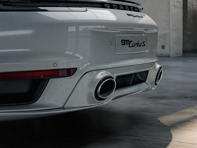Tailpipes in Silver of the sports exhaust system. Porsche 992 Turbo / Turbo S - 992044231 Tailpipes in Silver of the sports exhaust system. Porsche 992 Turbo / Turbo S - 992044231
