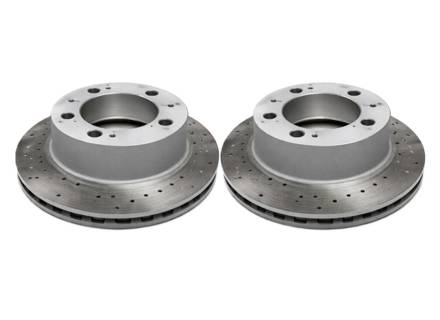 Brake Disc Rotor Rear, Crossdrilled (PAIR). Porsche 986 - 98635240104, 98635240103 - 986 352 401 04 rd