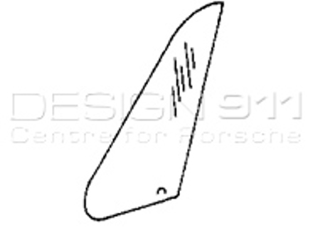 Frontscheibe (1/4) aus leichtem Polycarbonatglas, grün. Porsche 911 F/G 1968–89 - 9112 00C, 9112 00G, 911200C, 911200G