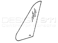 Ventana lateral delantera de policarbonato ligero, color verde. Porsche 911 F/G 1968-89. - 9112 00C, 9112 00G, 911200C, 911200G