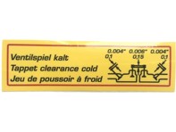 Motorsticker (folie) Klepspelingsticker Super 90+. Porsche 356 C - 64470101500 - 356234-11-F