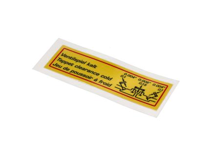 Adesivo motore (lamina) Decalcomania gioco valvole Super 90 +. Porsche 356 C - 64470101500 - 356234-11-F