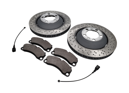 FRONT Brake Pads and Brake Disc Package Porsche 991 GT3 - 99135140581, 99135140681, 99135194784, 99160918100