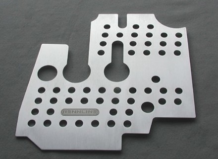 Rennline aluminium vloerplaat. Bestuurderskant. Porsche 356A - F07