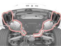 Sport Exhaust System. Porsche Macan S / Turbo RHD Cars - 95B04420021, 95B04420022 Sport Exhaust System. Porsche Macan S / Turbo RHD Cars - 95B04420021, 95B04420022