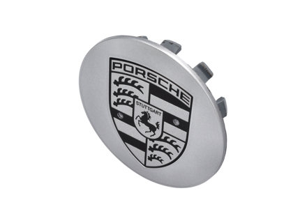 Copricerchio in argento con stemma Porsche. Porsche 955 Caienna - 955361303019A1, 00004460600 Copricerchio in argento con stemma Porsche. Porsche 955 Caienna - 955361303019A1, 00004460600